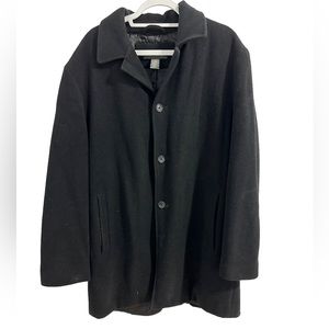 VINTAGE Banana Republic Men’s Black Wool Pea Coat Size M